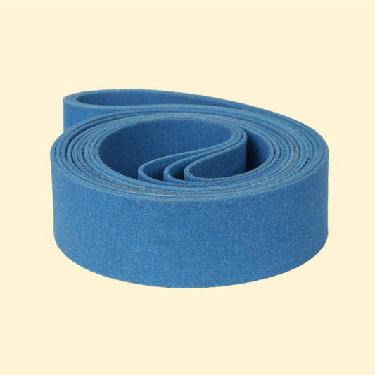 1 x 30 inch Blue Felt Sanding Polishing Belt Mirror Finish